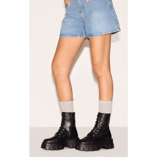 Bottines randonneuses pointure large à semelle chunky et lacets - PrettyLittleThing - Modalova