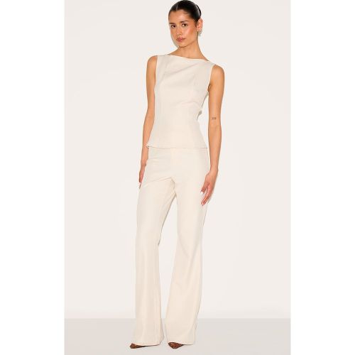 Tall Pantalon de tailleur flare à taille mi-haute - PrettyLittleThing - Modalova