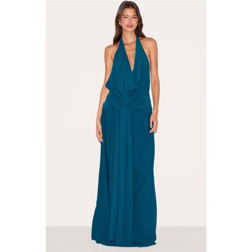 Robe longue fluide tissée à col bénitier et dos échancré - PrettyLittleThing - Modalova