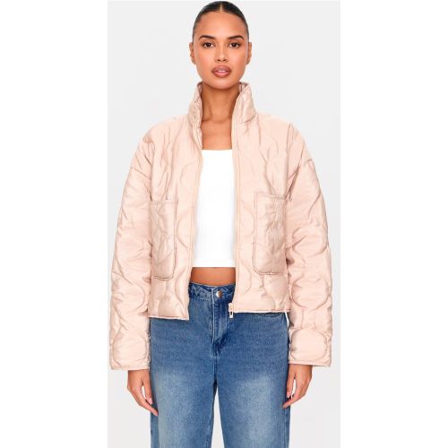 Veste matelassée effet vagues à col style entonnoir - PrettyLittleThing - Modalova