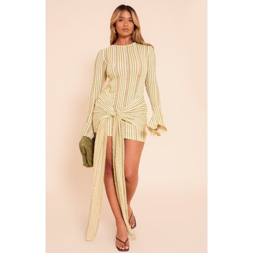 Shape Mini robe texturée à manches longues et taille nouée - PrettyLittleThing - Modalova