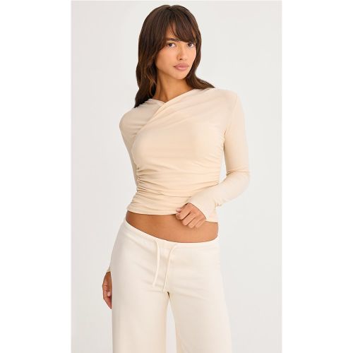 Top long doux froncé à manches longues - PrettyLittleThing - Modalova