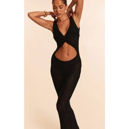 Robe de plage texturée torsadée devant à découpe - PrettyLittleThing - Modalova