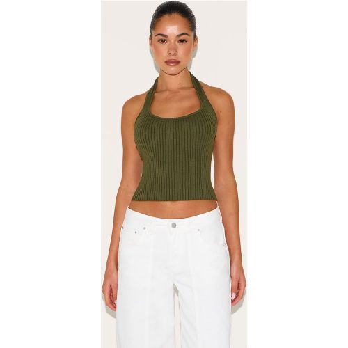 Top en maille tricot côtelée à dos nu - PrettyLittleThing - Modalova