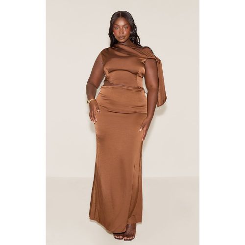 Plus Jupe longue satinée à taille mi-haute - PrettyLittleThing - Modalova