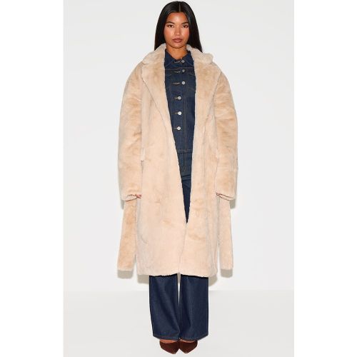 Manteau oversize en fausse fourrure à nouer - PrettyLittleThing - Modalova