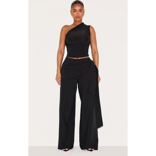 Shape Pantalon de tailleur large à taille haute et taille nouée - PrettyLittleThing - Modalova