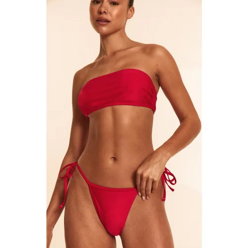 Ensemble de maillot de bain bandeau basique à nouer sur les côtés - PrettyLittleThing - Modalova
