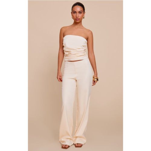 Pantalon tailleur droit tissé - PrettyLittleThing - Modalova