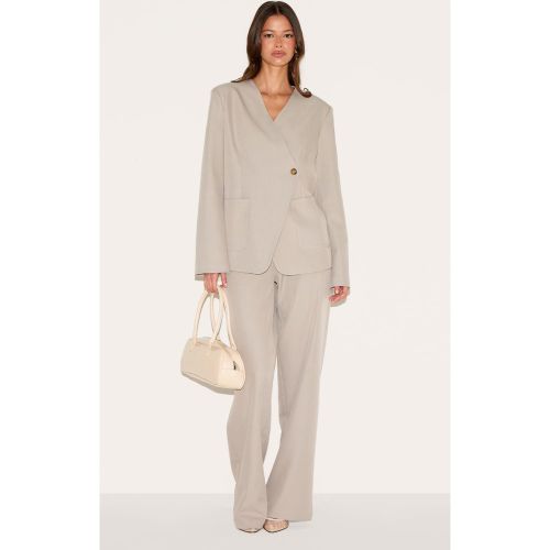 Pantalon de tailleur tissé à taille mi-haute - PrettyLittleThing - Modalova