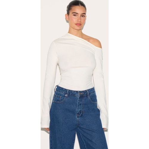 Top long asymétrique froncé à manches évasées - PrettyLittleThing - Modalova