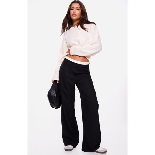 Pantalon tissé à double ceinture contrastante - PrettyLittleThing - Modalova