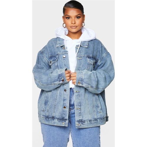 Plus Veste en jean délavé vintage boyfriend oversize - PrettyLittleThing - Modalova