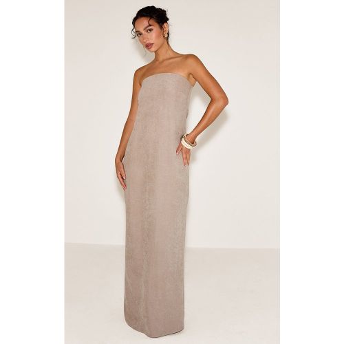 Robe bustier longue droite texturée - PrettyLittleThing - Modalova