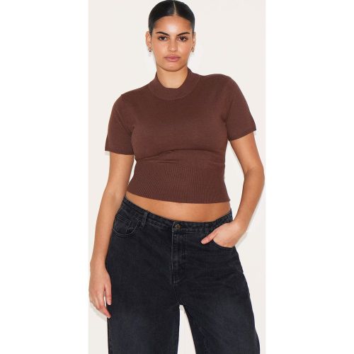 Plus T-shirt basique en maille tricot | Taille XL - PrettyLittleThing - Modalova