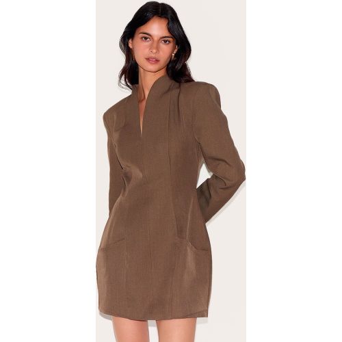 Robe blazer tissée sans revers à manches longues - PrettyLittleThing - Modalova