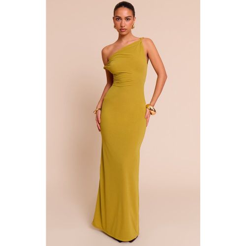 Robe longue asymétrique en mousseline de soie doublée - PrettyLittleThing - Modalova