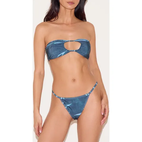 Bas de maillot de bain cheeky imprimé abstrait - PrettyLittleThing - Modalova