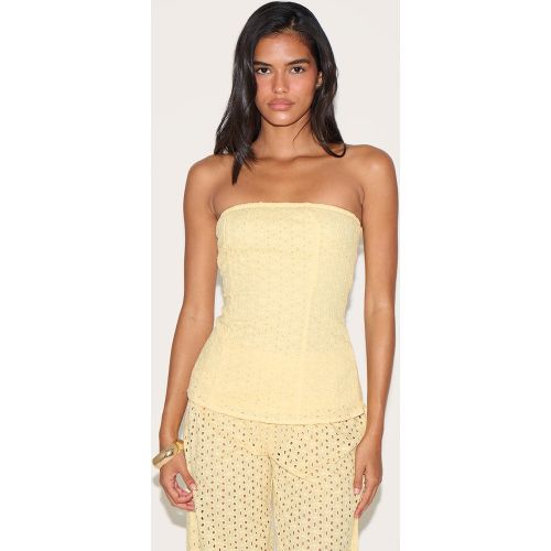 Top bustier brodé - PrettyLittleThing - Modalova