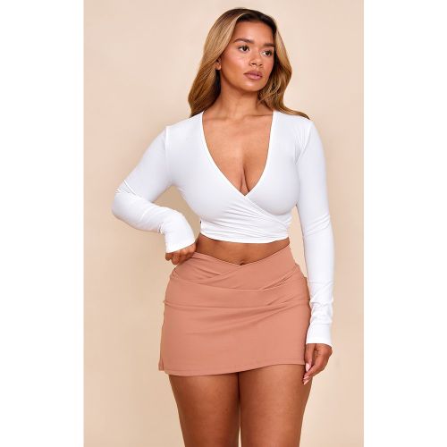 Shape Top de sport cache-coeur en Sculpt - PrettyLittleThing - Modalova