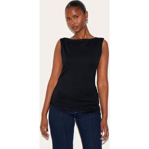 Top long en coton à col droit - PrettyLittleThing - Modalova