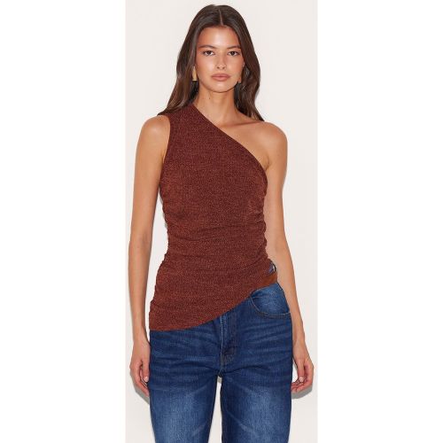 Top long asymétrique texturé à épaule unique - PrettyLittleThing - Modalova