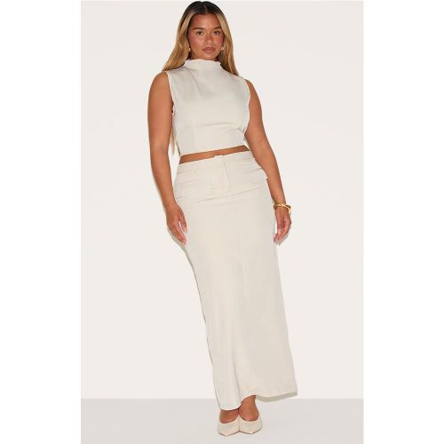 Shape Jupe de tailleur longue à taille haute et fente devant - PrettyLittleThing - Modalova