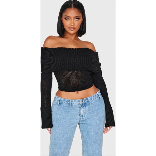 Shape Top en maille tricot replié - PrettyLittleThing - Modalova