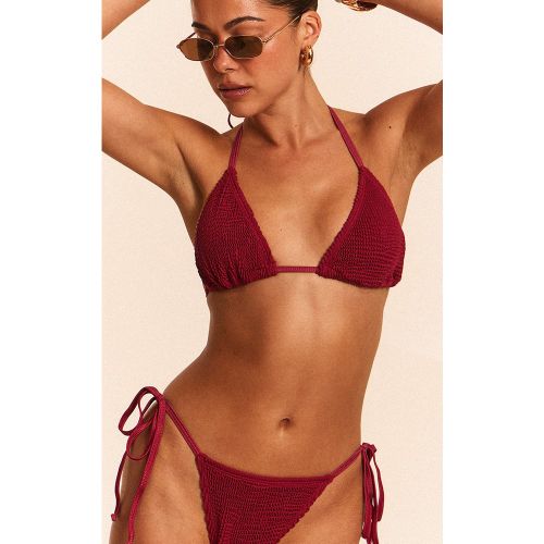 Haut de maillot de bain triangle crêpé - PrettyLittleThing - Modalova