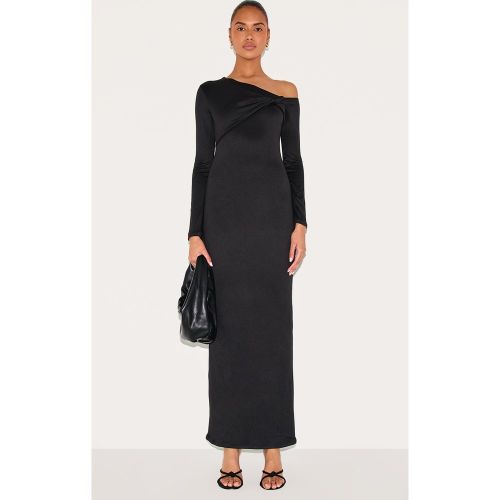 Robe longue doublée torsadée à contours et manches longues - PrettyLittleThing - Modalova