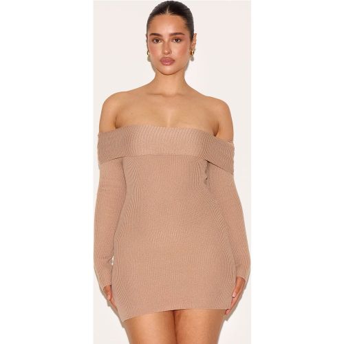 Shape Robe moulante en maille tricot à détail replié et épaules dénudées - PrettyLittleThing - Modalova