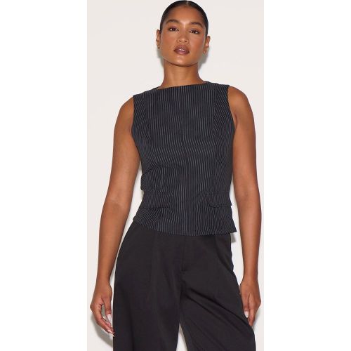 Top long en peau de pêche sans manches à fines rayures - PrettyLittleThing - Modalova