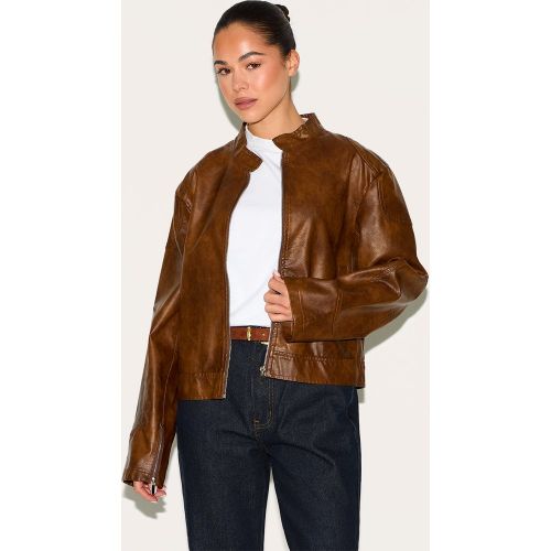 Perfecto en PU délavé à épaules carrées - PrettyLittleThing - Modalova
