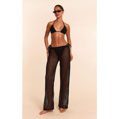 Pantalon de plage large en maille style crochet | Taille Large - PrettyLittleThing - Modalova