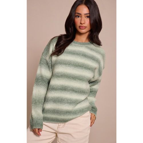 Petite Pull en maille tricot à rayures | Taille Large - PrettyLittleThing - Modalova