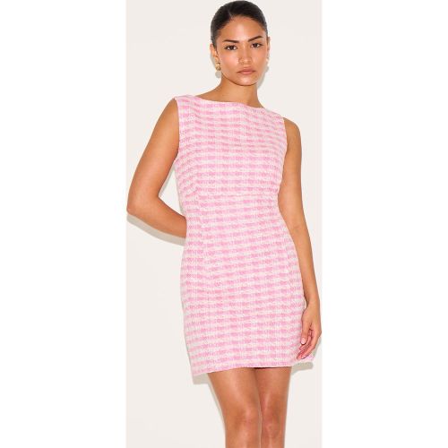 Petite Robe trapèze en maille tweed - PrettyLittleThing - Modalova