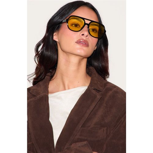 Lunettes de soleil style aviateur à monture en plastique - PrettyLittleThing - Modalova