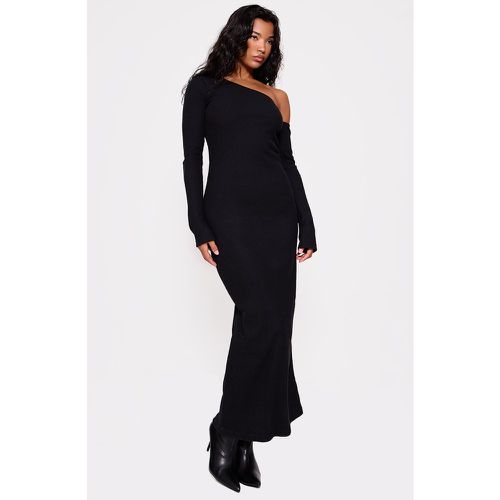 Robe longue asymétrique épaisse brossée - PrettyLittleThing - Modalova