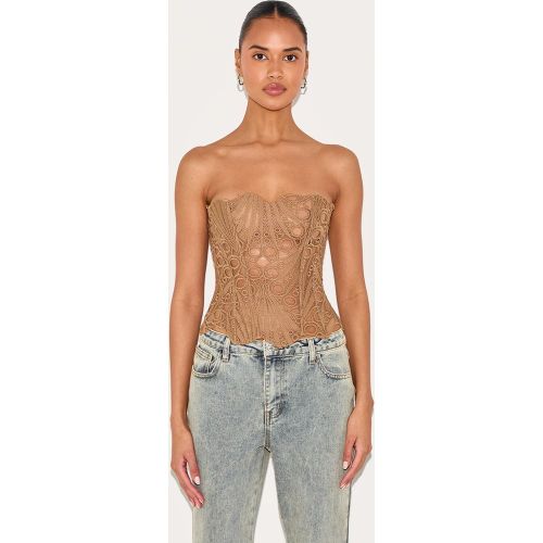 Corset en dentelle texturée transparente fleurie - PrettyLittleThing - Modalova