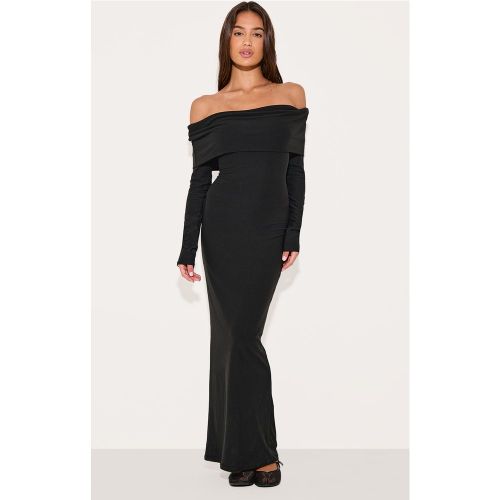 Robe longue douce à col bardot et manches longues - PrettyLittleThing - Modalova