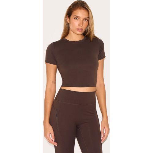 Crop top de sport en Sculpt à manches courtes - PrettyLittleThing - Modalova