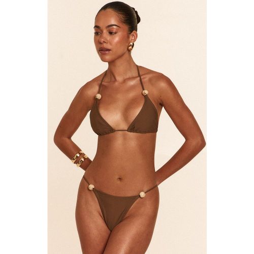 Bas de maillot de bain tanga à empiècements perles - PrettyLittleThing - Modalova
