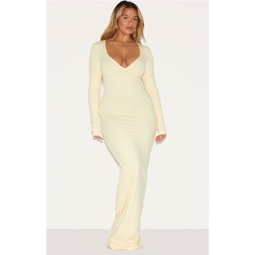 Shape Robe longue en Sculpt jeune beurre à col en coeur - PrettyLittleThing - Modalova