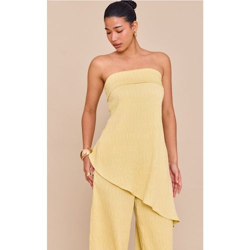 Top bustier à détail drapé asymétrique - PrettyLittleThing - Modalova