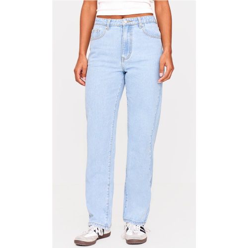 Jean droit délavé bleu clair à taille haute - PrettyLittleThing - Modalova