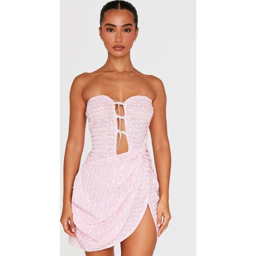 Petite Mini robe bustier à noeuds strassés et ornements - PrettyLittleThing - Modalova