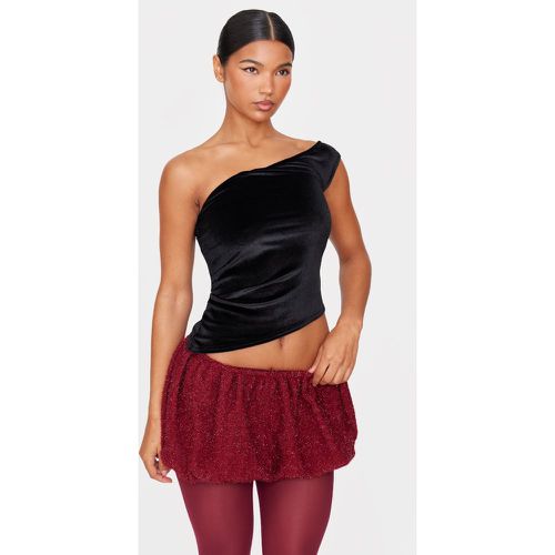 Top long en velours asymétrique - PrettyLittleThing - Modalova