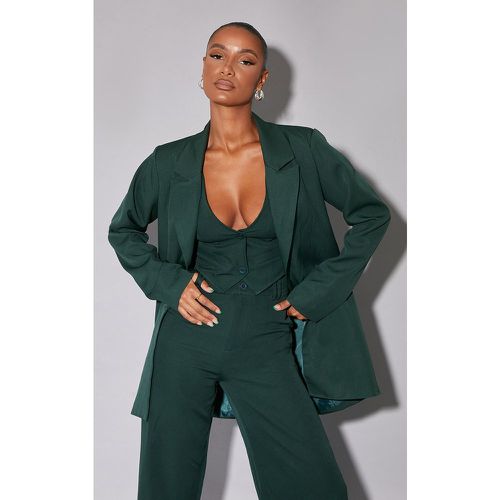 Veste de tailleur oversize en maille tissée vert fôret - PrettyLittleThing - Modalova