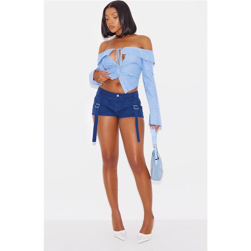 Micro short en maille sergée style cargo à détail poches - PrettyLittleThing - Modalova