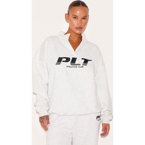 Plus Sweat gris brodé Athletics Club - PrettyLittleThing - Modalova